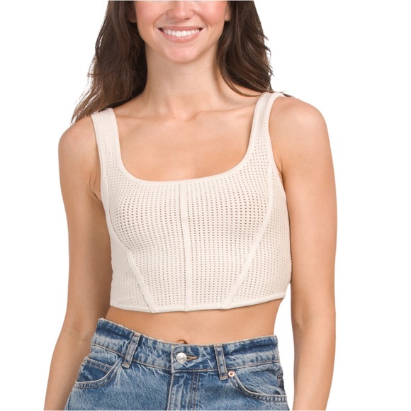 HOUSE OF HARLOW Lili Crochet Corset Top - Picture 1 of 2